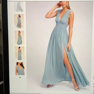 Dusty blue wedding guest, bridesmaid dress. NWT
